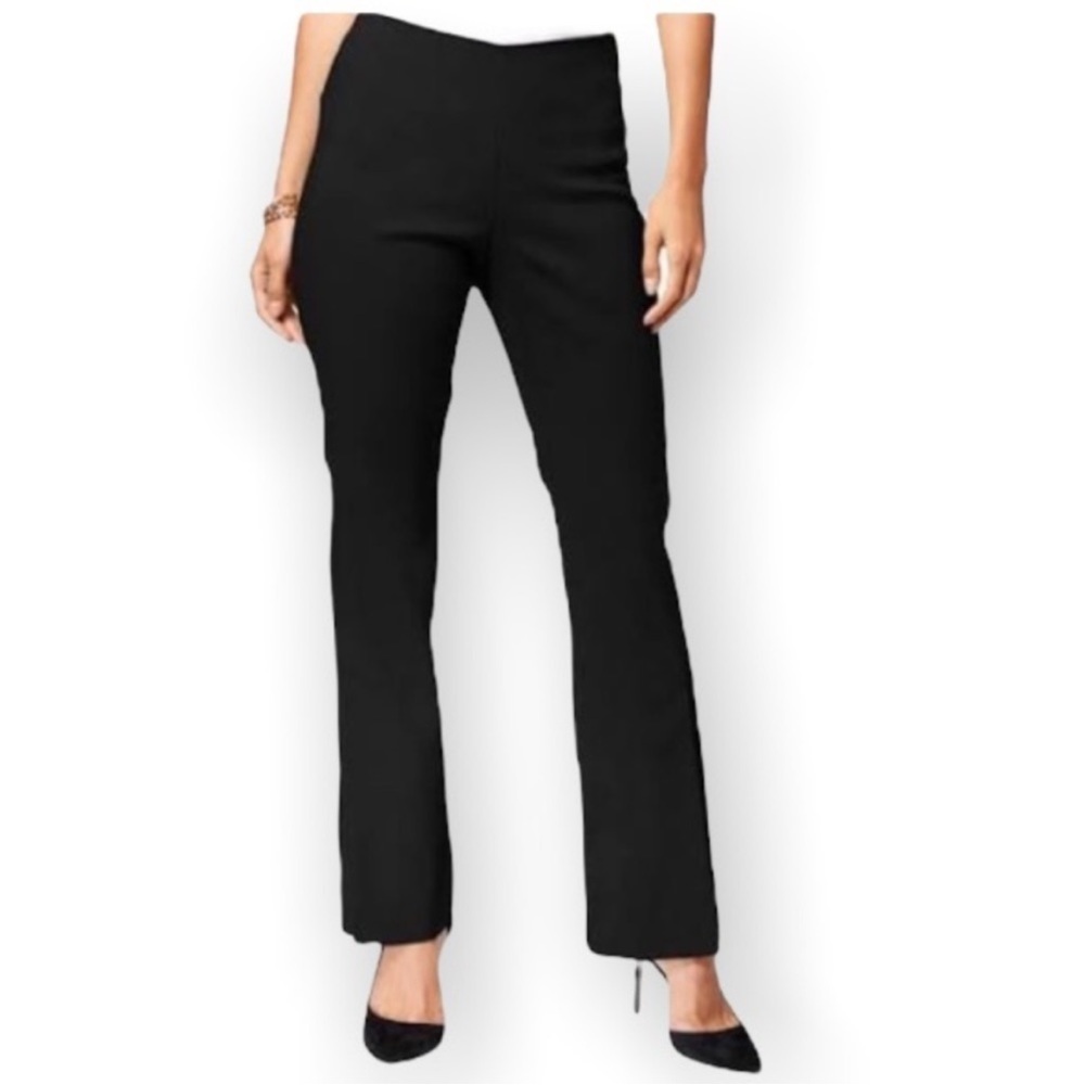 INC Pull On Pleated Black Dress Pants